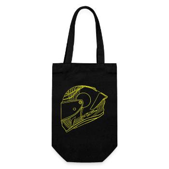 Helm - Geschenkbeutel für Flaschen - Schwarz - Vorne