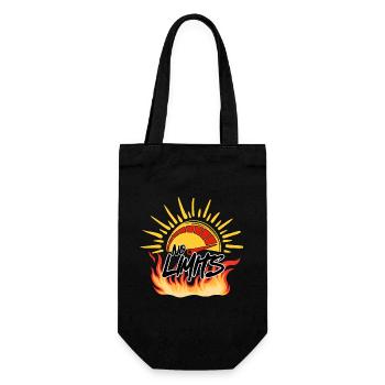 Keine Grenzen: Sonne und Feuer - Geschenkbeutel für Flaschen - Schwarz - Vorne