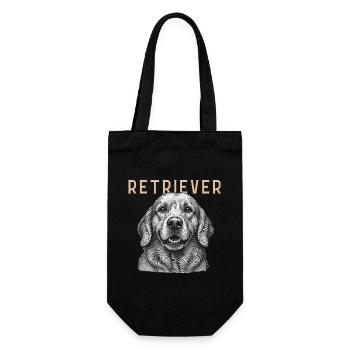 Retriever Dog Vintage - Geschenkbeutel für Flaschen - Schwarz - Vorne
