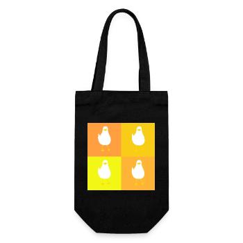 MineMineMineMine - yellow - Gift Bag for Bottles - black - Front