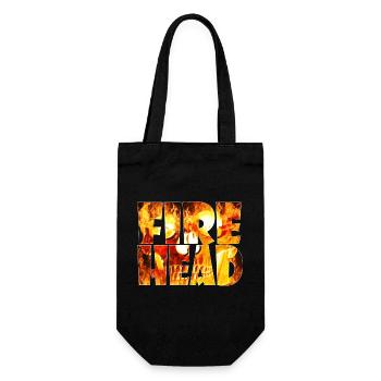Feuerkopf lettering made of flames - Gift Bag for Bottles - black - Front