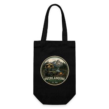 Overlanding Vintage Adventure Graphic - Gift Bag for Bottles - black - Front
