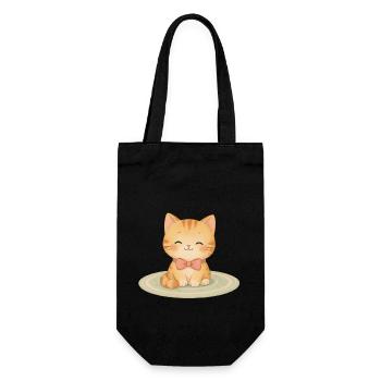 Cat - Gift Bag for Bottles - black - Front