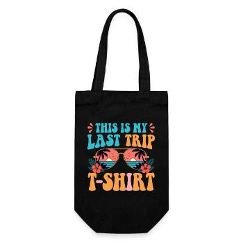 This Is My Last Trip Retro Vacation - Gift Bag for Bottles - black - Front