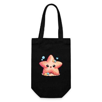 Starfish - Gift Bag for Bottles - black - Front