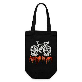 Asphalt Is Lava Bike - Geschenkbeutel für Flaschen - Schwarz - Vorne