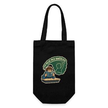 Ich melde mich innerlich – Introvertierter Schüler - Geschenkbeutel für Flaschen - Schwarz - Vorne