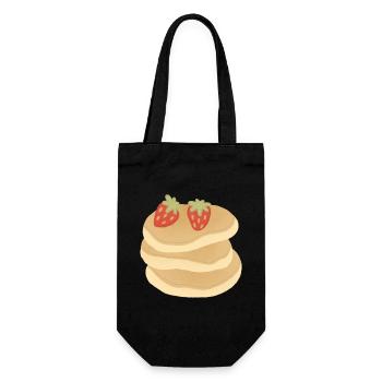 Strawberry Pancake Stack - Gift Bag for Bottles - black - Front