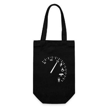 Minimalist Health Humor Gauge - Gift Bag for Bottles - black - Front