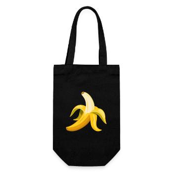 Banana Peeled - Gift Bag for Bottles - black - Front