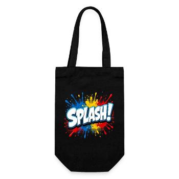 Comic lettering with splashes of paint – Pop Art Sty - Gift Bag for Bottles - black - Front