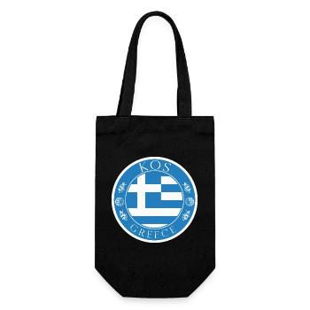 Kos Grèce – Affiche vintage de l’île - Sac à bouteille - noir - Devant