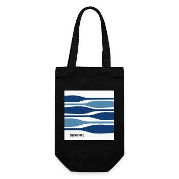Endorphine – Minimalistisches Paddel Poster - Geschenkbeutel für Flaschen - Schwarz - Vorne