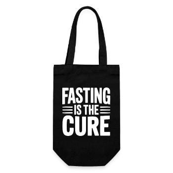 Fasting Is Cure - Gift Bag for Bottles - black - Front