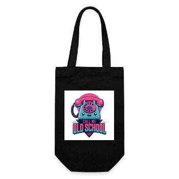 Call Me Old School - Gift Bag for Bottles - black - Front