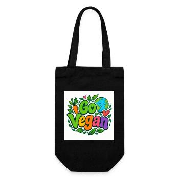 Adoptez une fleur végane - Sac à bouteille - noir - Devant