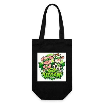 Adoptez les super-héros véganes - Sac à bouteille - noir - Devant