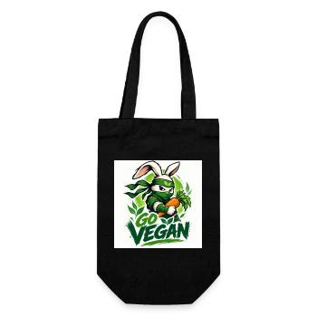 Devenez végétalien - Sac à bouteille - noir - Devant
