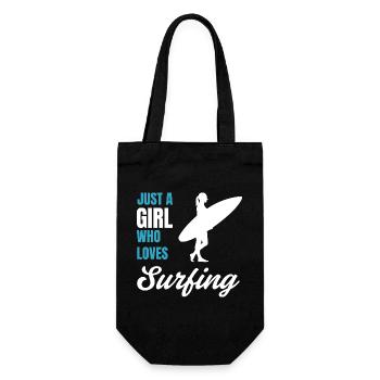 Surfer Girl Beach Lover Cadeau pour les femmes - Sac à bouteille - noir - Devant