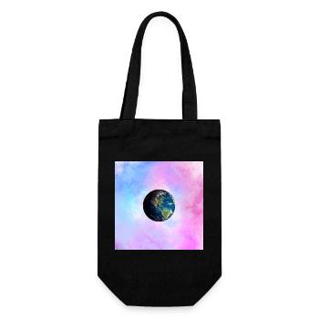 Globe terrestre dans une nébuleuse pastel - Sac à bouteille - noir - Devant