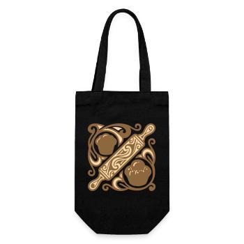 Graphique de rouleau à pâtisserie - Sac à bouteille - noir - Devant