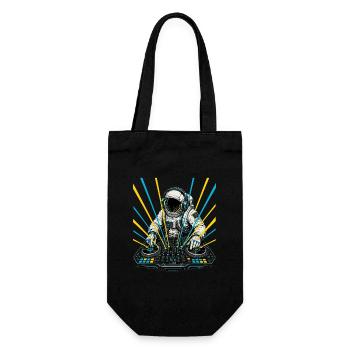 Astronaut DJ Laser - Gift Bag for Bottles - black - Front