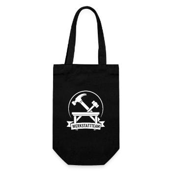 Werkstattteam – Hammer Emblem – Handwerker Design - Geschenkbeutel für Flaschen - Schwarz - Vorne