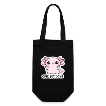 Pinkes Chibi-Drache Spruch - Geschenkbeutel für Flaschen - Schwarz - Vorne