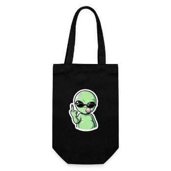 Alien with Sunglasses Blowjob Groove - Gift Bag for Bottles - black - Front