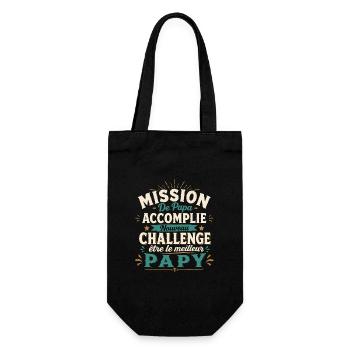 Mission De Papa Accomplie Cadeau Pour Futur Papy - Sac à bouteille - noir - Devant