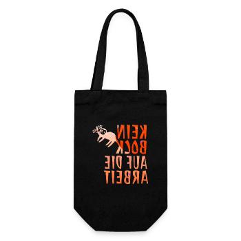 Funny mirror writing "Kein Bock auf die Arbeit" - Gift Bag for Bottles - black - Front