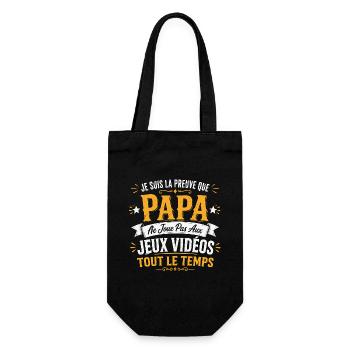 La preuve que papa ne joue pas aux jeux vidéos - Sac à bouteille - noir - Devant