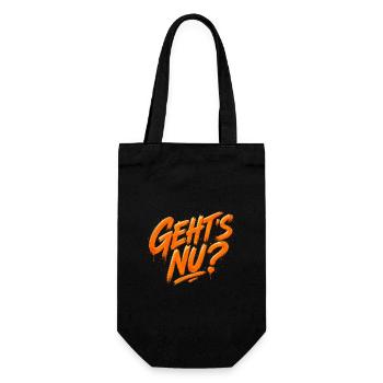 Geht's nu? - Geschenkbeutel für Flaschen - Schwarz - Vorne