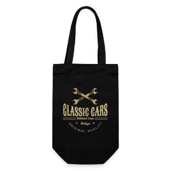 Classic Cars – Für echte Schrauber und Fans - Geschenkbeutel für Flaschen - Schwarz - Vorne
