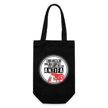 Die Simme ist für alle da (dunkel) - Geschenkbeutel für Flaschen - Schwarz - Vorne