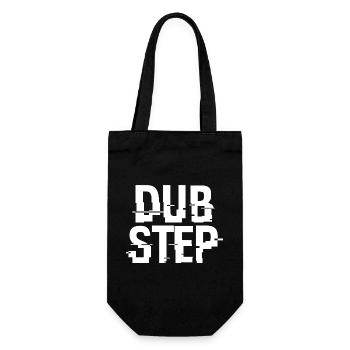 Dubstep-Glitch-Typografie - Geschenkbeutel für Flaschen - Schwarz - Vorne