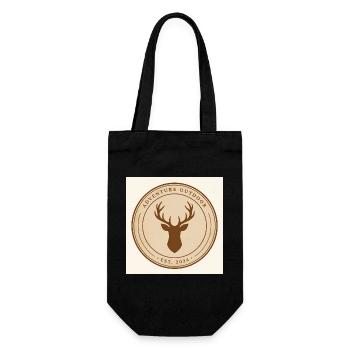 Adventure Outdoor Deer Head - Vintage Hunting Badg - Geschenkbeutel für Flaschen - Schwarz - Vorne