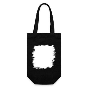 Grunge Textur Hintergrund (Used Look) - Geschenkbeutel für Flaschen - Schwarz - Vorne