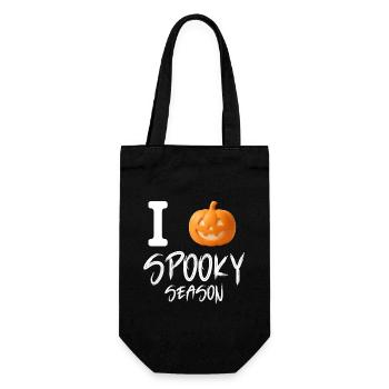 Ich liebe Spooky Season - Geschenkbeutel für Flaschen - Schwarz - Vorne