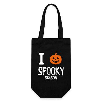 Ich liebe Spooky Season - Geschenkbeutel für Flaschen - Schwarz - Vorne