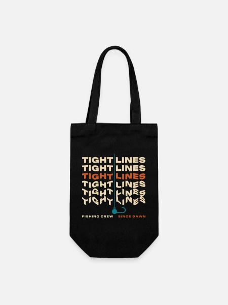 Tight Lines - Geschenkbeutel für Flaschen - Schwarz