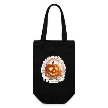 Sparky - Herzaugen Kürbis Halloween Design - Geschenkbeutel für Flaschen - Schwarz - Vorne
