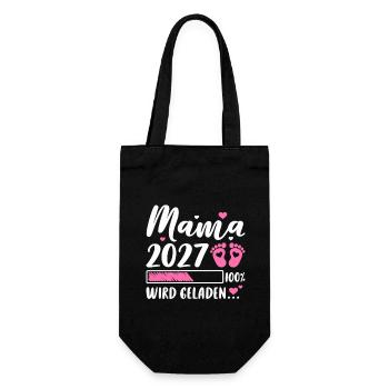 Mama 2027 - Geschenkbeutel für Flaschen - Schwarz - Vorne