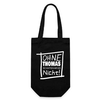 Vorname thomas - Geschenkbeutel für Flaschen - Schwarz - Vorne