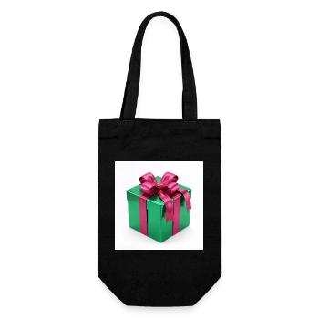 Grünes Geschenkpaket - Geschenkbeutel für Flaschen - Schwarz - Vorne