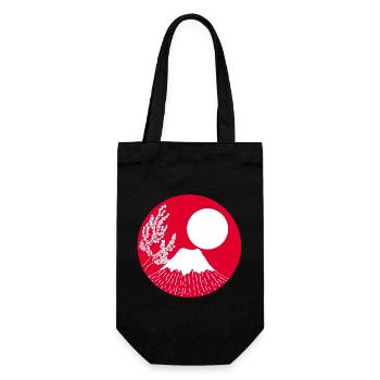 Mount fuji manga - Gift Bag for Bottles - black - Front