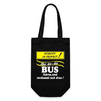 Bus Driver Bus Bus Driver Nobody (25) - Gift Bag for Bottles - black - Front