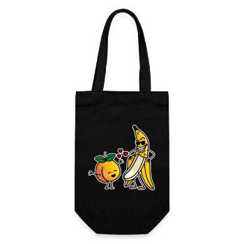 Pêche banane drôle couple sexe saint valentin - Sac à bouteille - noir - Devant