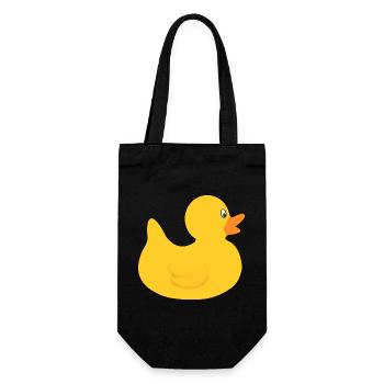 Ente - Geschenkbeutel für Flaschen - Schwarz - Vorne