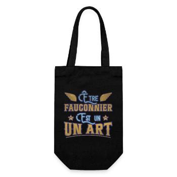 Être fauconnier est un art humour aigle faucon - Sac à bouteille - noir - Devant